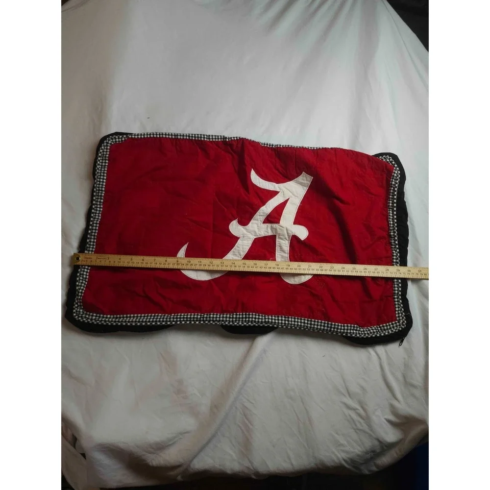 Vtg 90s Alabama Crimson Tide NCAA Pillow Sham 18x30 Red Quilted Cozy Dorm‎ Decor